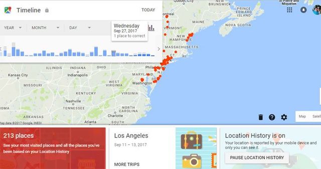 Google Location Timeline Screenshot